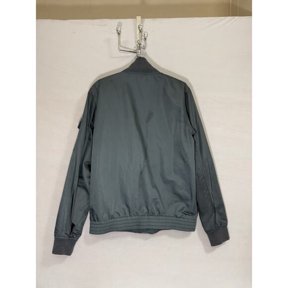 Abercrombie & Fitch Men’s S Water Resistant Windproof Bomber Jacket Gray Slate - Picture 2 of 8